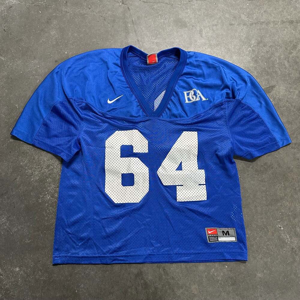 Vintage Nike Team Blue Mesh Football Practice Jersey #64 Men's Size Medium